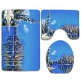 thumbnail image 1 of PUDMAD Parent 3 Piece Bathroom Rugs Set Bath Rug Contour Mat and Toilet Lid Cover, 1 of 2