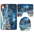 thumbnail image 1 of PUDMAD Parent 3 Piece Bathroom Rugs Set Bath Rug Contour Mat and Toilet Lid Cover, 1 of 2