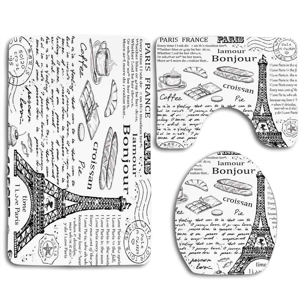 PUDMAD Paris Traditional Famous Parisian Elements Bonjour Croissan ...