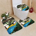 thumbnail image 1 of PUDMAD Parrot 3 Piece Bathroom Rugs Set Bath Rug Contour Mat and Toilet Lid Cover, 1 of 2