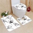 thumbnail image 1 of PUDMAD Parrots Toucan Sketch 3 Piece Bathroom Rugs Set Bath Rug Contour Mat and Toilet Lid Cover, 1 of 2