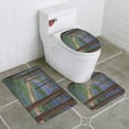thumbnail image 1 of PUDMAD Path Through Blooming Bluebell Forest Hallerbos in Belgium 3 Piece Bathroom Rugs Set Bath Rug Contour Mat and Toilet Lid Cover, 1 of 2