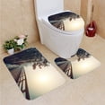 thumbnail image 1 of PUDMAD Path by Lake 3 Piece Bathroom Rugs Set Bath Rug Contour Mat and Toilet Lid Cover, 1 of 2