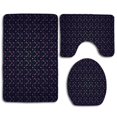 thumbnail image 1 of PUDMAD Pattern Texture Color 3 Piece Bathroom Rugs Set Bath Rug Contour Mat and Toilet Lid Cover, 1 of 2