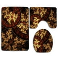 thumbnail image 1 of PUDMAD Patterns Line 3 Piece Bathroom Rugs Set Bath Rug Contour Mat and Toilet Lid Cover, 1 of 2