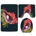 thumbnail image 1 of PUDMAD Pearls close Up Graphic a Shell Pearls on an Underwater Stone Rock Inside Sea Inner View 3 Piece Bathroom Rugs Set Bath Rug Contour Mat and Toilet Lid Cover, 1 of 2