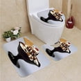 thumbnail image 1 of PUDMAD Pecan Nut Sundae 3 Piece Bathroom Rugs Set Bath Rug Contour Mat and Toilet Lid Cover, 1 of 2