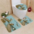 thumbnail image 1 of PUDMAD Pelicans 3 Piece Bathroom Rugs Set Bath Rug Contour Mat and Toilet Lid Cover, 1 of 2