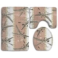 thumbnail image 1 of PUDMAD Pen 3 Piece Bathroom Rugs Set Bath Rug Contour Mat and Toilet Lid Cover, 1 of 2