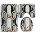 thumbnail image 1 of PUDMAD Penguin 3 Piece Bathroom Rugs Set Bath Rug Contour Mat and Toilet Lid Cover, 1 of 2