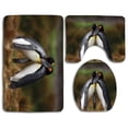 thumbnail image 1 of PUDMAD Penguin Couple Cuddling in Wild Nature Love Affection Romance Falkland Islands Fauna 3 Piece Bathroom Rugs Set Bath Rug Contour Mat and Toilet Lid Cover, 1 of 2