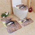 thumbnail image 1 of PUDMAD Penguin at Home 3 Piece Bathroom Rugs Set Bath Rug Contour Mat and Toilet Lid Cover, 1 of 2