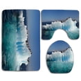 thumbnail image 1 of PUDMAD Penguins After Global Warming 3 Piece Bathroom Rugs Set Bath Rug Contour Mat and Toilet Lid Cover, 1 of 2