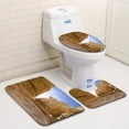 thumbnail image 1 of PUDMAD Perazim Canyon 3 Piece Bathroom Rugs Set Bath Rug Contour Mat and Toilet Lid Cover, 1 of 2