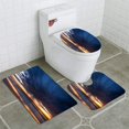 thumbnail image 1 of PUDMAD Perth Weather 3 Piece Bathroom Rugs Set Bath Rug Contour Mat and Toilet Lid Cover, 1 of 2