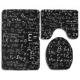 thumbnail image 1 of PUDMAD Physics Equations 3 Piece Bathroom Rugs Set Bath Rug Contour Mat and Toilet Lid Cover, 1 of 2