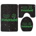 thumbnail image 1 of PUDMAD Pickle Ball 3 Piece Bathroom Rugs Set Bath Rug Contour Mat and Toilet Lid Cover, 1 of 2
