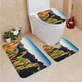 thumbnail image 1 of PUDMAD Pico De Arieiro Madeira Island 3 Piece Bathroom Rugs Set Bath Rug Contour Mat and Toilet Lid Cover, 1 of 2
