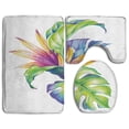 thumbnail image 1 of PUDMAD Pineapple 3 Piece Bathroom Rugs Set Bath Rug Contour Mat and Toilet Lid Cover, 1 of 2