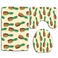 thumbnail image 1 of PUDMAD Pineapple Cute 3 Piece Bathroom Rugs Set Bath Rug Contour Mat and Toilet Lid Cover, 1 of 2