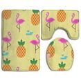 thumbnail image 1 of PUDMAD Pineapples Skull 3 Piece Bathroom Rugs Set Bath Rug Contour Mat and Toilet Lid Cover, 1 of 2