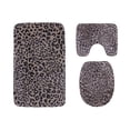 thumbnail image 1 of PUDMAD Pink Leopard Texture Loved by Young People 3 Piece Bathroom Rugs Set Bath Rug Contour Mat and Toilet Lid Cover, 1 of 2