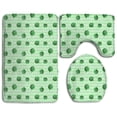 thumbnail image 1 of PUDMAD Pink Red Colorful Cute Funny Watermelon 3 Piece Bathroom Rugs Set Bath Rug Contour Mat and Toilet Lid Cover, 1 of 2