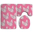 thumbnail image 1 of PUDMAD Pink Unicorn Alpaca 3 Piece Bathroom Rugs Set Bath Rug Contour Mat and Toilet Lid Cover, 1 of 2