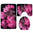 thumbnail image 1 of PUDMAD Pink in Shadow 3 Piece Bathroom Rugs Set Bath Rug Contour Mat and Toilet Lid Cover, 1 of 2
