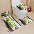 thumbnail image 1 of PUDMAD Pistachio ice Cream 3 Piece Bathroom Rugs Set Bath Rug Contour Mat and Toilet Lid Cover, 1 of 2
