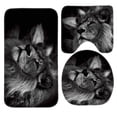 thumbnail image 1 of PUDMAD Pit Bulls 3 Piece Bathroom Rugs Set Bath Rug Contour Mat and Toilet Lid Cover, 1 of 2