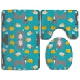 thumbnail image 1 of PUDMAD Pitbull Taco Dogs and Burritos 3 Piece Bathroom Rugs Set Bath Rug Contour Mat and Toilet Lid Cover, 1 of 2