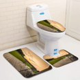 thumbnail image 1 of PUDMAD Place for Relaxing Evening at Home 3 Piece Bathroom Rugs Set Bath Rug Contour Mat and Toilet Lid Cover, 1 of 2