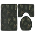 thumbnail image 1 of PUDMAD Plant Leaf Species 3 Piece Bathroom Rugs Set Bath Rug Contour Mat and Toilet Lid Cover, 1 of 2