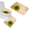 thumbnail image 1 of PUDMAD Plate Gold Ore Shine Clover Chips Silver 3 Piece Bathroom Rugs Set Bath Rug Contour Mat and Toilet Lid Cover, 1 of 2