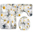 thumbnail image 1 of PUDMAD Plentiful Oxeye Daisies 3 Piece Bathroom Rugs Set Bath Rug Contour Mat and Toilet Lid Cover, 1 of 2