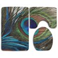 thumbnail image 1 of PUDMAD Poker Card 3 Piece Bathroom Rugs Set Bath Rug Contour Mat and Toilet Lid Cover, 1 of 2