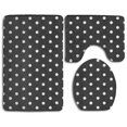 thumbnail image 1 of PUDMAD Polka Dot 3 Piece Bathroom Rugs Set Bath Rug Contour Mat and Toilet Lid Cover, 1 of 2
