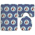 thumbnail image 1 of PUDMAD Polka Dot Frogs 3 Piece Bathroom Rugs Set Bath Rug Contour Mat and Toilet Lid Cover, 1 of 2