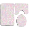 thumbnail image 1 of PUDMAD Polka Dots Pastel Circle Random Pixel Spots Sprinkles Dots Original 3 Piece Bathroom Rugs Set Bath Rug Contour Mat and Toilet Lid Cover, 1 of 2