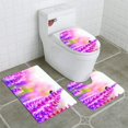 thumbnail image 1 of PUDMAD Pollination Natures Miracle Process 3 Piece Bathroom Rugs Set Bath Rug Contour Mat and Toilet Lid Cover, 1 of 2