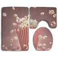 thumbnail image 1 of PUDMAD Popcorn Dropping 3 Piece Bathroom Rugs Set Bath Rug Contour Mat and Toilet Lid Cover, 1 of 2