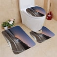 thumbnail image 1 of PUDMAD Portal ONO Beach 3 Piece Bathroom Rugs Set Bath Rug Contour Mat and Toilet Lid Cover, 1 of 2