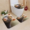 thumbnail image 1 of PUDMAD Portrait a Bush Dog Puppy 3 Piece Bathroom Rugs Set Bath Rug Contour Mat and Toilet Lid Cover, 1 of 2