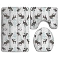 thumbnail image 1 of PUDMAD Praise Penguins 3 Piece Bathroom Rugs Set Bath Rug Contour Mat and Toilet Lid Cover, 1 of 2