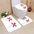 thumbnail image 1 of PUDMAD Pressed Dried Flower Apple Tree backgroun 3 Piece Bathroom Rugs Set Bath Rug Contour Mat and Toilet Lid Cover, 1 of 2