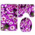 thumbnail image 1 of PUDMAD Pretty Flowers Best 3 Piece Bathroom Rugs Set Bath Rug Contour Mat and Toilet Lid Cover, 1 of 2