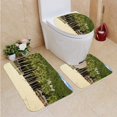 thumbnail image 1 of PUDMAD Private Beach 3 Piece Bathroom Rugs Set Bath Rug Contour Mat and Toilet Lid Cover, 1 of 2