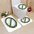 thumbnail image 1 of PUDMAD Prohibition 3 Piece Bathroom Rugs Set Bath Rug Contour Mat and Toilet Lid Cover, 1 of 2
