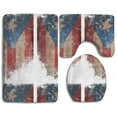 thumbnail image 1 of PUDMAD Puerto Rico Flag 3 Piece Bathroom Rugs Set Bath Rug Contour Mat and Toilet Lid Cover, 1 of 2